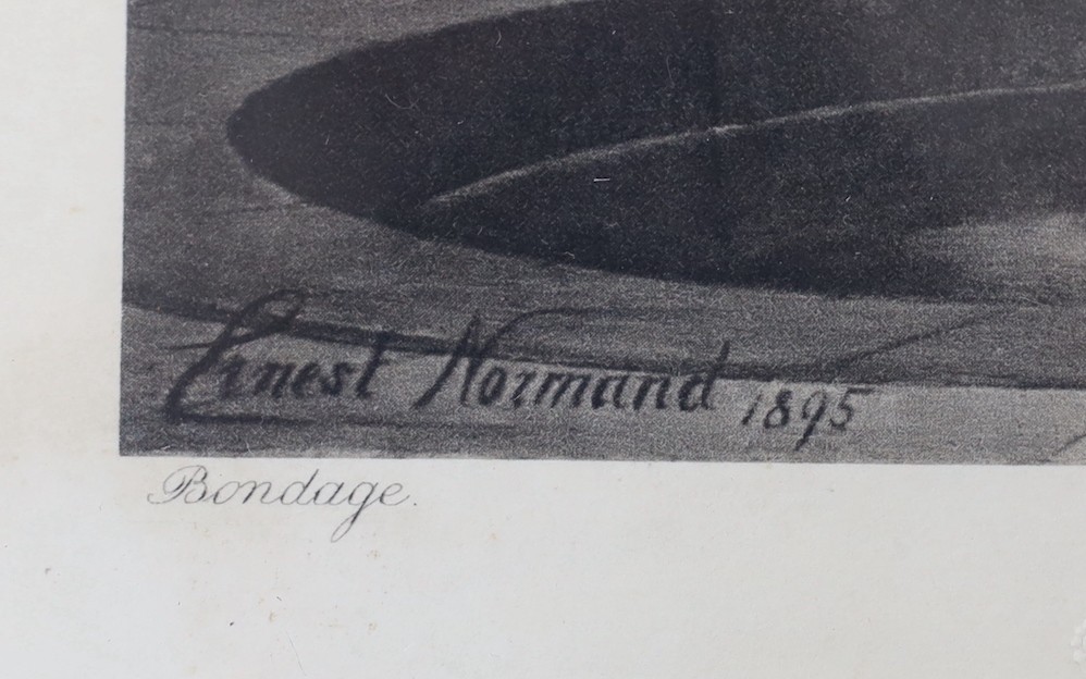 Ernest Normand (1857-1923), engraving, 'Bondage', Burlington Proof blindstamped, 47 x 69cm